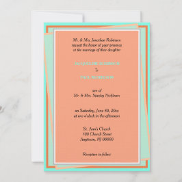 Geometric Cantaloupe Turcos Inbjudningar