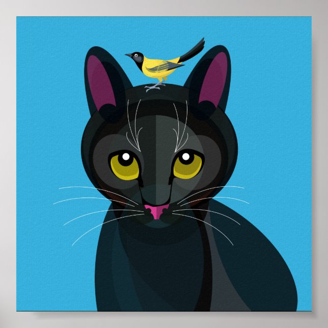 Geometric Cat illustration Poster (Framsidan)