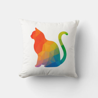 Geometric Cat Pillow Kudde