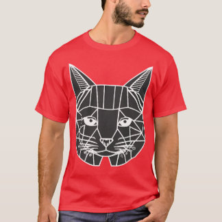 Geometric Cats Colorful Abstrakt Retro Design for T Shirt