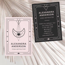 Geometric Celestial Crescent Måne Yoga Instructor