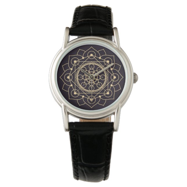 Geometric Celestial Mönster Armbandsur (Framsida)