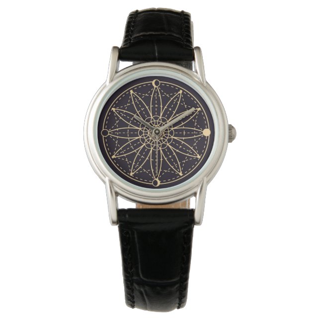Geometric Celestial Mönster Armbandsur (Framsida)