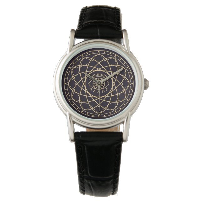 Geometric Celestial Mönster Armbandsur (Framsida)
