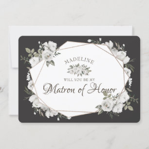 Geometric Cherish Matron of Honor Frieri Card