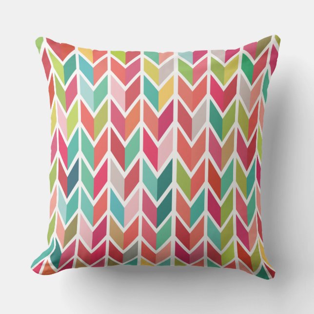 Geometric Chevron Arrow Aztec Mönster Cushion Kudde (Framsida)