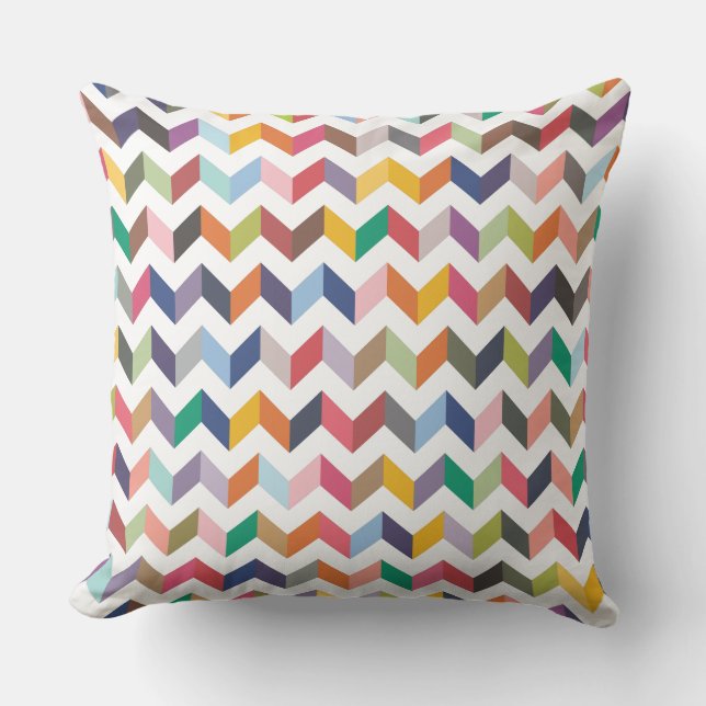 Geometric Chevron Arrow Triangles Mönster Cushion Kudde (Framsida)