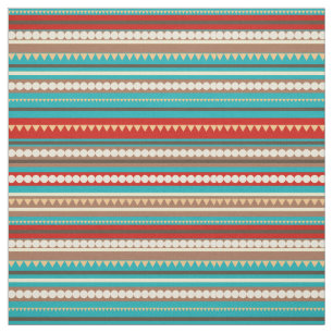 Geometric Chevron och Rand Aqua Tyg
