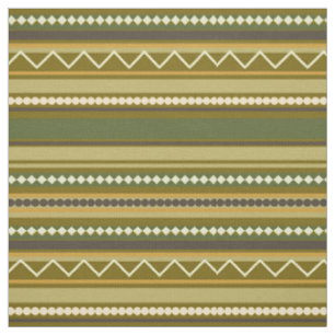 Geometric Chevron och Rand Grönt Tyg