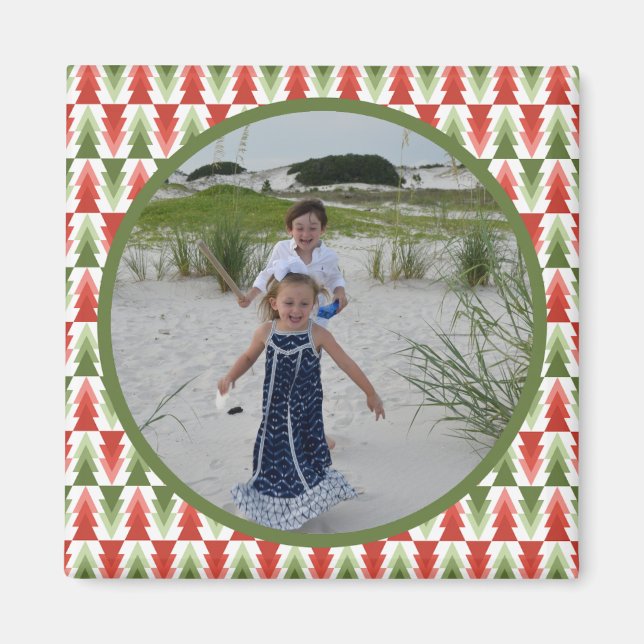 Geometric Christmas Tree Grove Magnet (Framsidan)