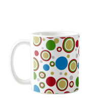 Geometric Circles Red Grönt Blue Silver Guld