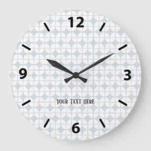 Geometric Classic Mönster Anpassningsbar Text Stor Klocka