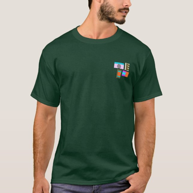 Geometric Colorblock For Men's Tee (Framsida)