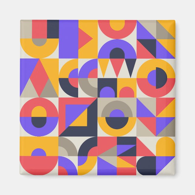Geometric Colored shapes Magnet (Framsidan)