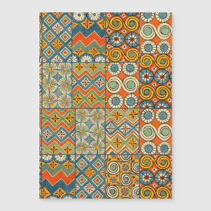 Geometric Colorful Antique Egyptian Graphic Art