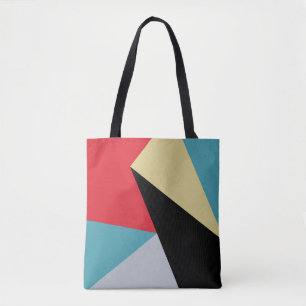 Geometric Colorful Modern Abstrakt Tote Bag Tygkasse