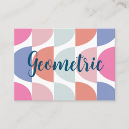 Geometric Colorful Semi Circle Geometric Visitkort