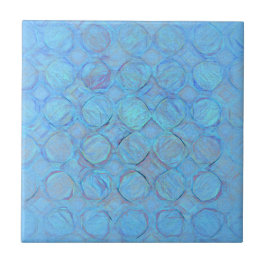 Geometric Coola Blue Circles Abstrakt Kakelplatta
