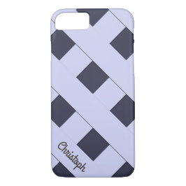 Geometric Crossing Pastel Blue Linjer med Namn