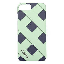 Geometric Crossing Pastel Grönt Linjer med Namn