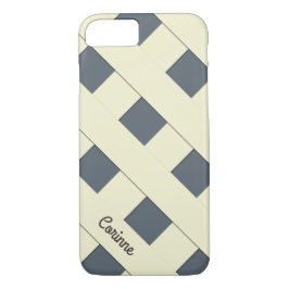 Geometric Crossing Pastel Gult Linjer med Namn