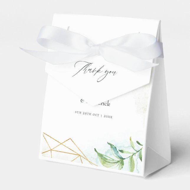 Geometric Crystal Bröllop Presentaskar (Framsidan Sidan)