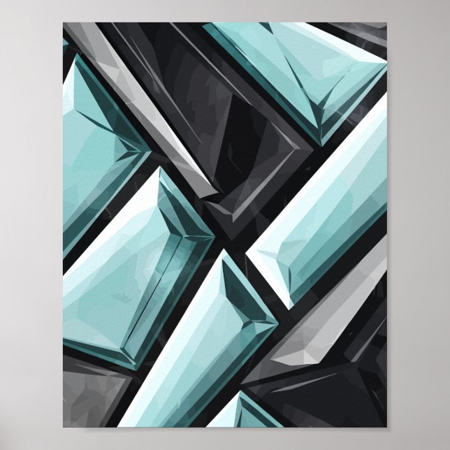 Geometric Crystal Design Poster (Framsidan)