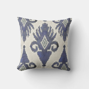 Geometric Damask IKAT Tribal Bohemian Mönster Kudde