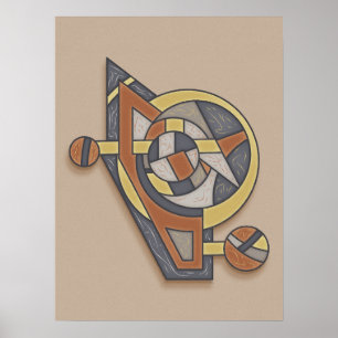 Geometric Deco Fusion Design Poster
