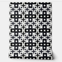 Geometric Deco Modern Classy Chic Black and White