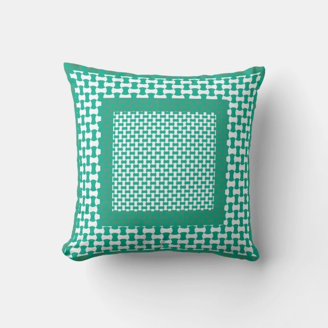 Geometric dekorativ kudde eller Cushion Emerald Gr (Framsida)