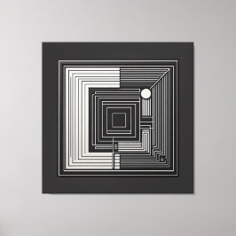 Geometric Depth Grid Canvastryck