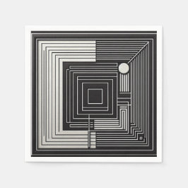 Geometric Depth Grid Pappersservett