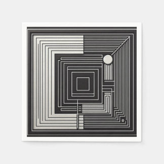 Geometric Depth Grid Pappersservett