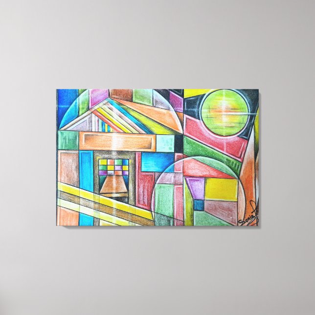 Geometric Design 25 Canvastryck (Framsida)