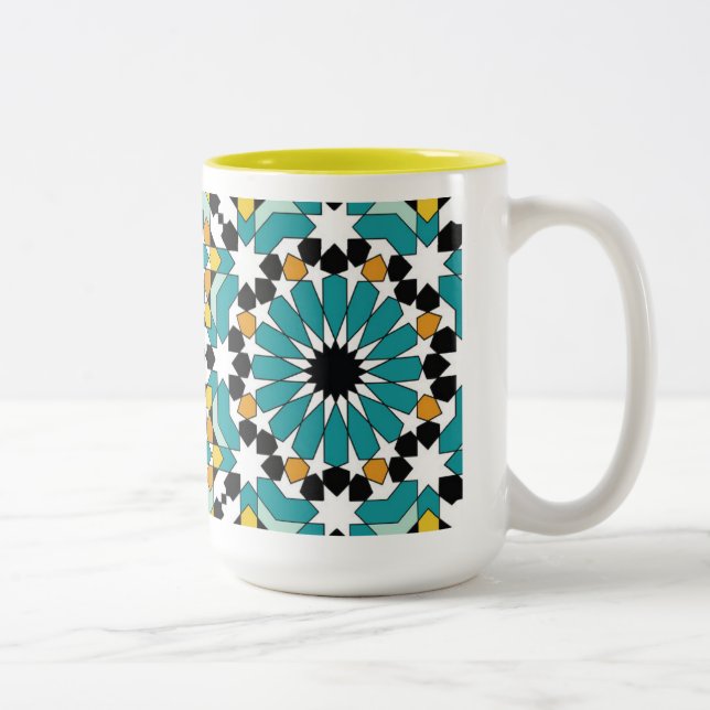 Geometric Design Mug Två-Tonad Mugg (Höger)