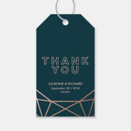 Geometric Diamond Bröllop Tack Favor Presentetikett