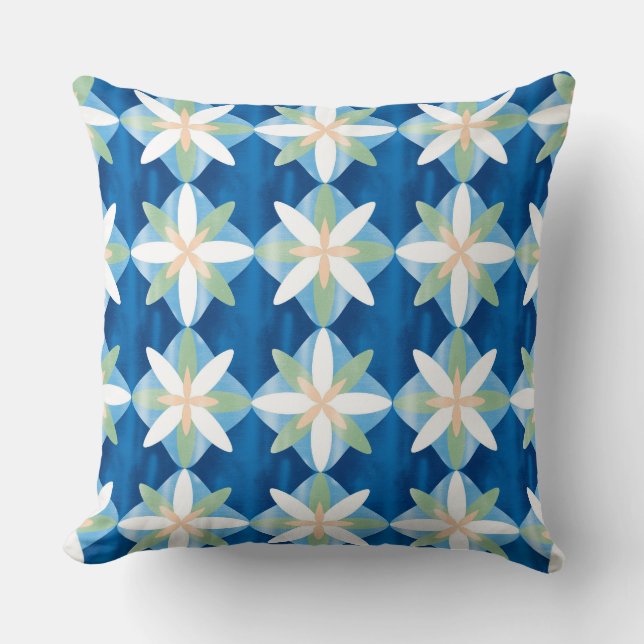 Geometric diamond flowers kudde (Framsida)