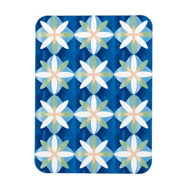 Geometric diamond flowers magnet (Vertikal)