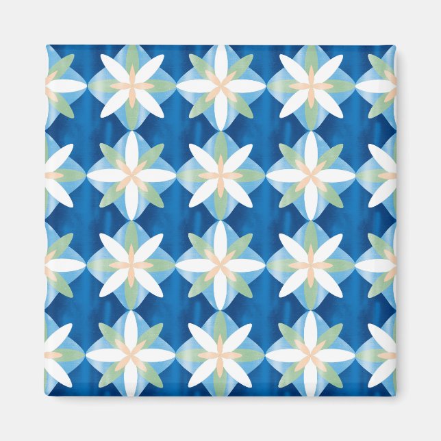 Geometric diamond flowers magnet (Framsidan)