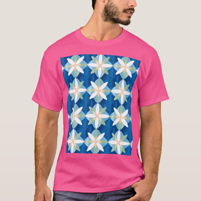 Geometric diamond flowers t shirt (Framsida)