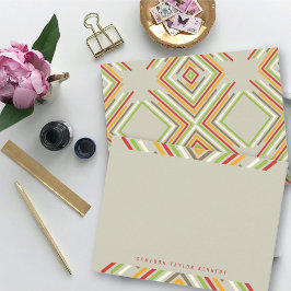 Geometric Diamond Mod Rand Modern Studenten Tack Kort