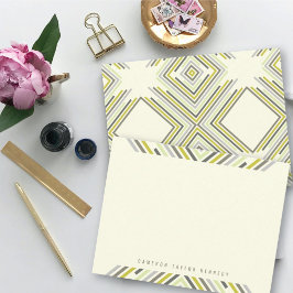 Geometric Diamond Mod Rand Modern Studenten Tack Kort