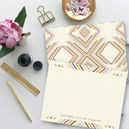 Geometric Diamond Mod Rand Modern Studenten Tack Kort