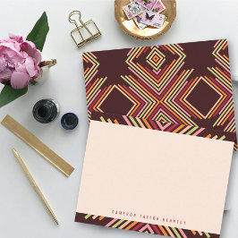 Geometric Diamond Mod Rand Modern Studenten Tack Kort