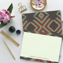 Geometric Diamond Mod Rand Modern Studenten Tack Kort