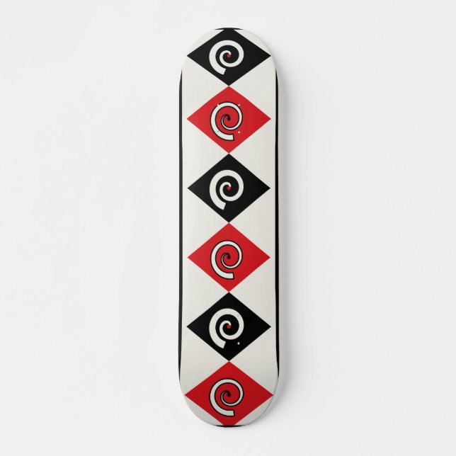 Geometric Diamond Spiral Mini Skateboard Bräda 18,5 Cm (Framsida)