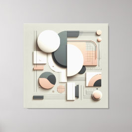 Geometric Dimensional Structure Canvastryck