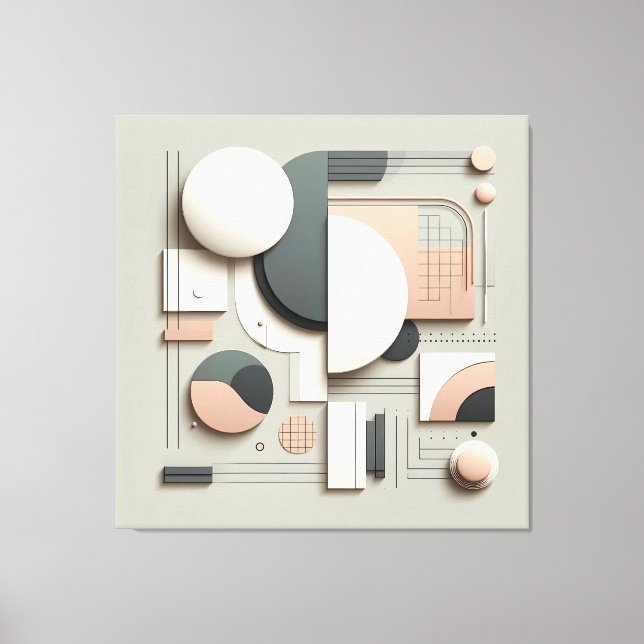 Geometric Dimensional Structure Canvastryck (Framsida)