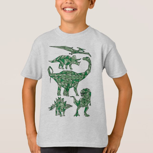 Geometric Dinosaurs T-shirt (Framsida)